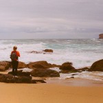 The Coast Track along beach, Bundeena to Otford walk