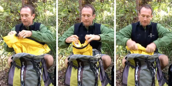 pack liner for hiking in the rain