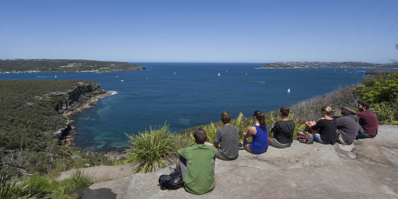 Crater Cove on the Spit to Manly walk. Looking out the heads of Sydney Harbour.