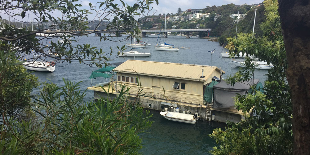Fisher Bay Houseboat on the Spit to Manly walk, Manly Scenic Walkway