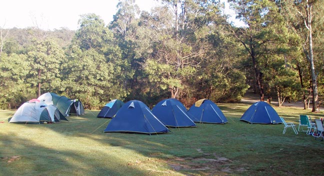 bush camping near Sydney